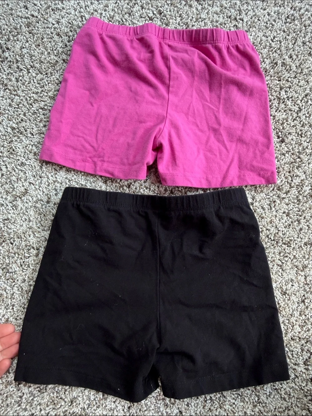 2 - Children's Place girls size medium 7/8 - Pink and Black Cartwheel Shorts